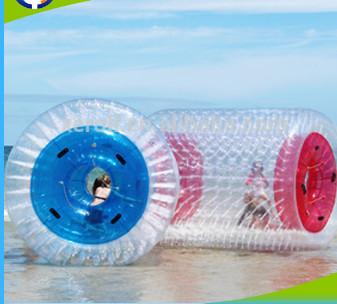 China PVC 1.0mm Inflatable Water Roller , Inflatable Rolling Ball For Adults / Kids for sale