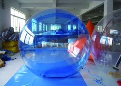 China Blue Inflatable Water Walking Ball , Inflatable PVC Water Ball With German Zipper for sale