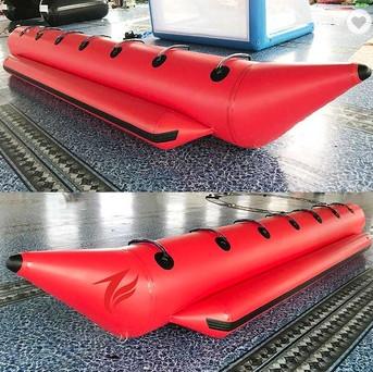 China Abrasion Resistant Inflatable Banana Boat Float , 3 Person Banana Boat For Adult for sale