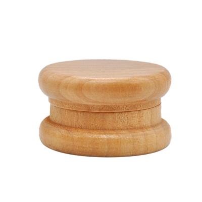 China Natural Herb Grinding 53mm Wooden Wooden Weed Grinder Logo Smoking Accessories 2 Part Custom Herb Grinder Weed Grinder for sale