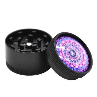 China Wholesale Mini 3d Top 3d Top Zinc Alloy Herb Grinder Weed Grinder 3 Pieces Pattern Colorful Logo for sale