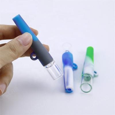 China Custom Smoking Accessories Country Weed Holder Pipe Silicone Blunt Smoke One Hitter for sale