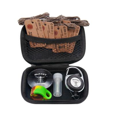 China Smoking Accessories Smoking Combo Set Kit Hemp Wick Lighter Holder Stash Pot Noise Tin SET121 12*8cm for sale