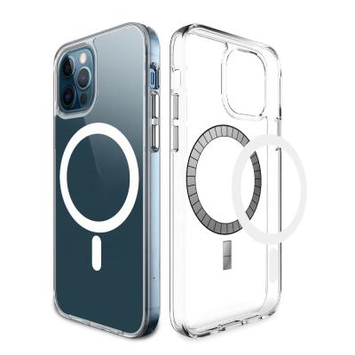 China Anti-drop New Arrival Clear Magnetic Mobile Phone TPU PC Phone Case For iPhone 13 Pro Case Support Radio Charging for sale