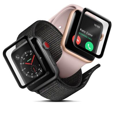 China Mobile Phone 3D Curved Full Cover Protector Glass Watch Protective Film For Apple Watch 1/2/3 for sale