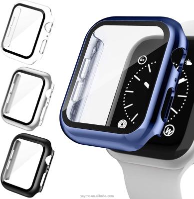 China Full Cover Edge To Edge YCYMO Case With Screen Protector For Apple Watch Case Covers For I-Watch Case Series 7/6/5/4/3 Se 41 45MM for sale