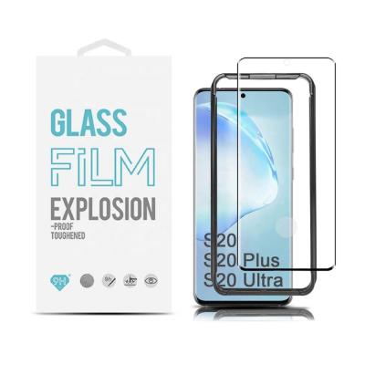 China Mobile Phone For Samsung Galaxy S20 Full Coverage Screen Protector Tempered Glass Film With Applicator Easy Install Tool for sale