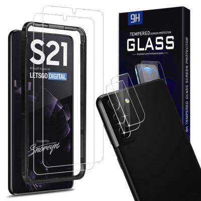 China Mobile Phone 4 in 1 Tempered Glass + Camera Lens Protector Compatible with Samsung Galaxy S22 Plus 6.7 inch Screen Protector with Easy View for sale