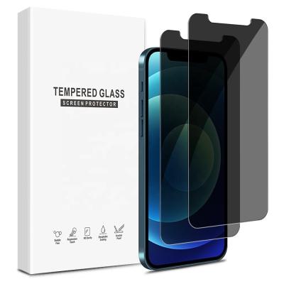 China Wholesale Cell Phone 2 Pack Privacy Screen Protector For iPhone 11 12 Pro XS XR XS Max Tempered Glass Film High Definition Easy To Install for sale