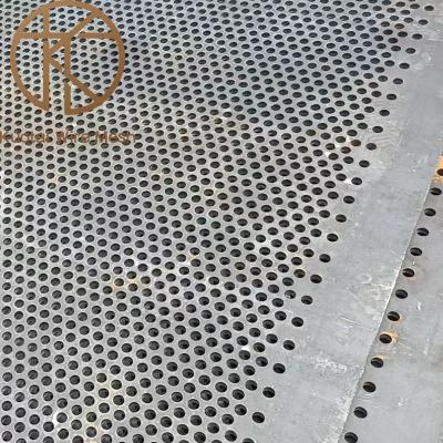 China Plain Weave 8mm Hole Diameter Punched Perforated Metal Thickness Sheet 5mm For Sieve Stone for sale