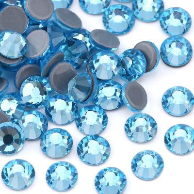 China Top Quality Loose Mixed Color Flatback Hotfix Loose Sized Glass Rhinestones For Clothing Decoration for sale