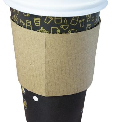 China Disposable Disposable Paper Cup Sleeve For 12/16/20 Oz Cup Jacket for sale