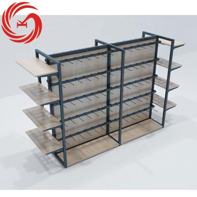 China Environmental Friendly Business Stationery Store Maternal And Child Supplies Display Rack Wood Wall Mounted Rack for sale