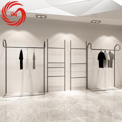 China Display clothes fashion design display furniture metal clothing store furniture used clothing display racks for sale for sale