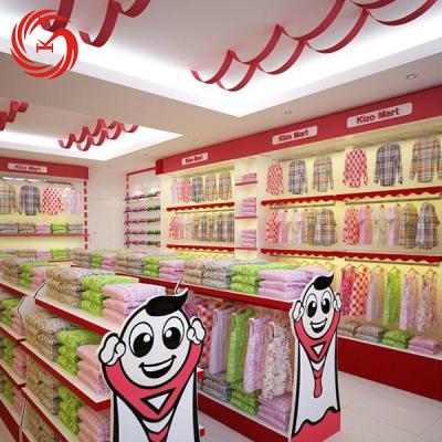 China High end and fashion babies accessories shop interior design baby clothing grocery showcase for sale for sale