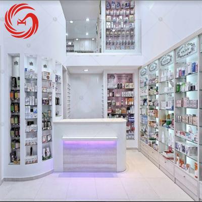 China Modern Customized Wooden Medicine Display Stand For Pharmacy Store for sale