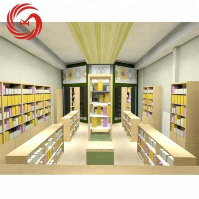 China Wooden Modern Technics Store Display Rack Medical Pharmacy Display Furniture for sale