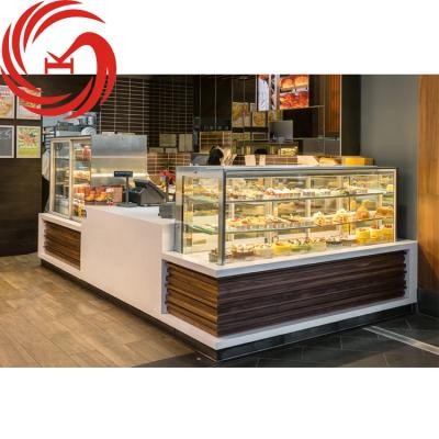 China Shopping Mall Kiosk Store Counter Table Display Stand Luxury Bread Display Cabinet for sale