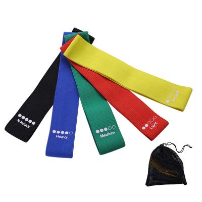 China Non New Slip Set of 5 Legs Booty Hip Booty Fabric Elastic Band Workout Resistance Bands for sale