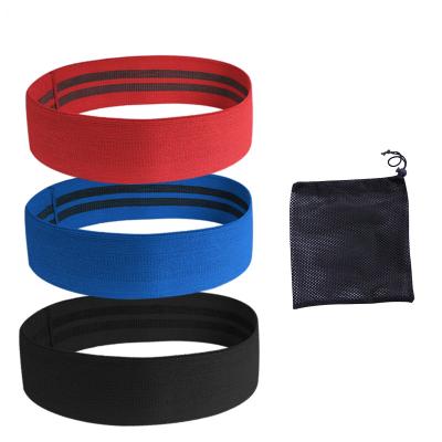 China Non Slip Butt Workout Legs And Hip Bands Elastic Fabric Resistance Bands for sale