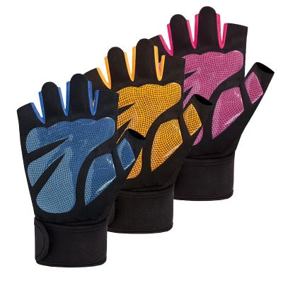 China Half Finger Sports Gym Gloves Fitness Weightlifting Wristband Wearable Gloves Outdoor Non Slip for sale