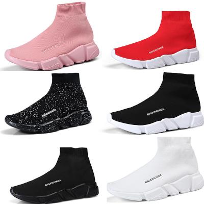 China 2022 Factory Direct Selling Lightweight Lightweight Upper Knocks High Support PU Mesh Material Casual Shoes Trendy Socks OEM Sports Shoes for sale