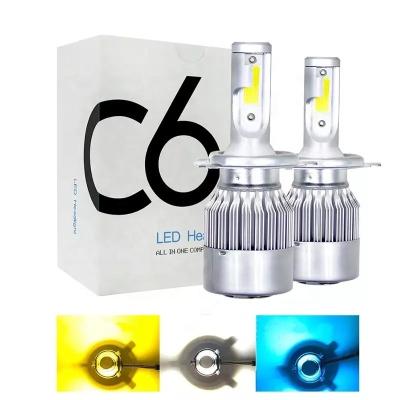 China Hot sale High Brightness LED C6 Wholesale Auto Car C6 LED Headlight Bulb High Power H1 H3 H11 H13 9005 9007 H7 LED Car Light Auto Bulb C6 H4 Car LED Headlight for sale