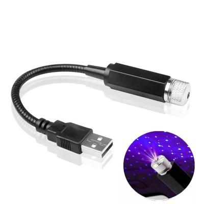 China Adjustable USB Car Projector LED Starry Sky Projector Lamp Accessories Voice Music Interior Decorative Car Roof Top Ceiling Star Light for sale