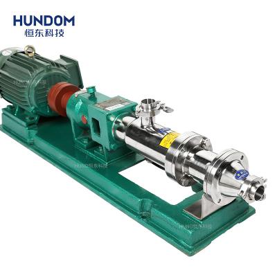 China Automotive Industry Chemical Stainless Steel Corrosive Slurry Pump Eccentric Driven Single Screw Pump With Screw Propeller for sale