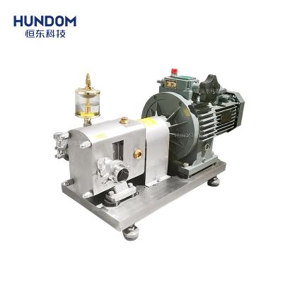 China Tri lobe high viscosity granular liquid pump HUNDOM automotive industry suspension butterfly rotor sanitary pump for sale