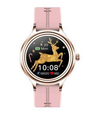 China Touch Screen Smart Watch Women KM05 with Heart Rate Blood Pressure Stainless Steel Strap for Smart Watch Wholesale for sale