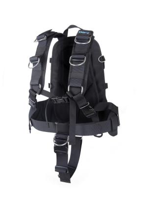 China Nylon/plastic/SS304 scuba diving BCD technical soft harness for kite wing 30lbs 25lbs backmount with soft adjustable shoulder pad strap for sale