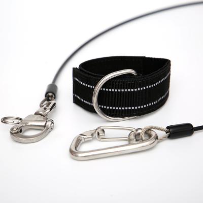 China Freediving guide cable 110cm and wrist strap with reflective spearfishing markings pulling force more than 140kg Freediving beacon for sale