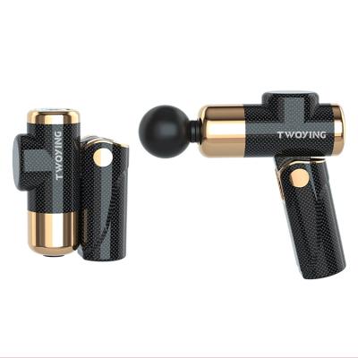 China 2022 Custom Muscle Percussion Vibration Tissue Deep Fascia Mini Massage Gun Hand Held Professional Foldable Wholesale Rechargeable Gun for sale