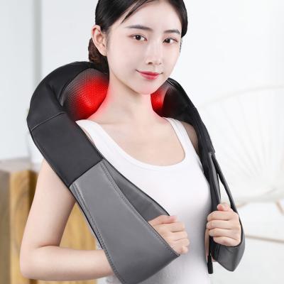 China Body OEM Odm Heating Shiatsu Deep Kneading Rechargeable Type-c Charging 3d Neck Massager for sale