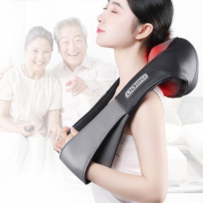 China Rechargeable Type-C Deep Filling Kneading Body and Shoulder OEM Odm Shiatsu Neck Massager with Heating for sale