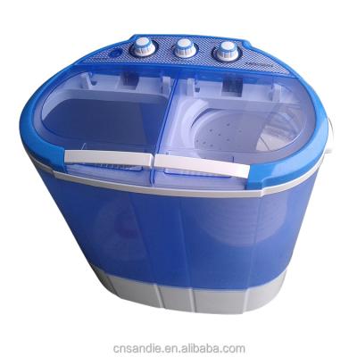 China Household 3.5kg Semi Automatic Twin Tub Cheap Mini Washing Machine With Spin Dry for sale