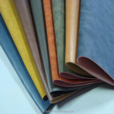 China Waterproof Color Changing PU Synthetic Leather For Making Jeans Label for sale