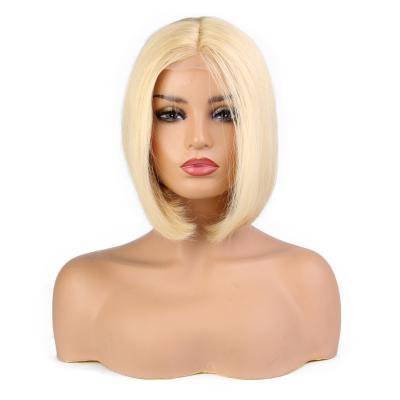 China 13*4 silky straight blonde lead wig good luck cheap price colored shortened glueless lead wigs hair lace front for black women for sale