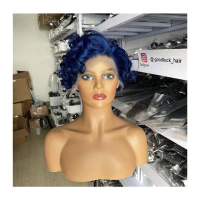 China Pixie Wigs Short Wigs Bob Cut Wigs Pixie Cut Wigs Good Luck Short Lead 13x4 Natural Lace Frontal Pixie Cut Curls Hair Wig For Black Women for sale