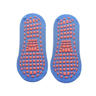 China Non Slip Pure Yoga Trampoline Floor Cotton Socks Sole Glue Dispensing Early Education Socks Custom Logo Template for sale