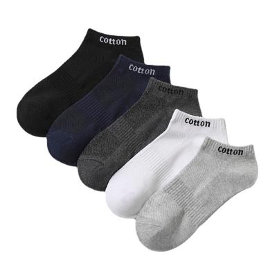 China 2022 Summer Color Mesh Sports Men's Short Pure Cotton QUICK DRY Breathable Boat Socks Wholesale for sale