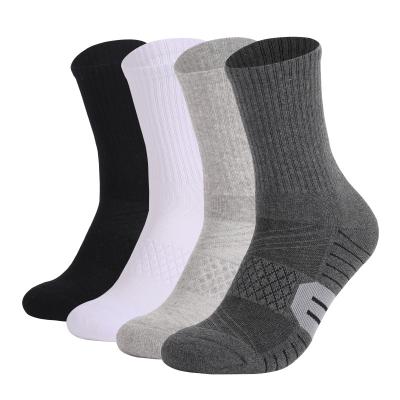 China Breathable Men's Professional Outdoor Athletic Running Basketball Tennis Cotton Mens Sports Crew Sock for sale