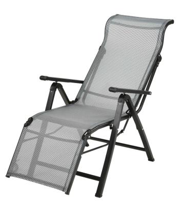 China Hot Sale Modern Classic Outdoor Solid Steel Garden Longest Sun Furniture Luxury Reclining Chair for sale