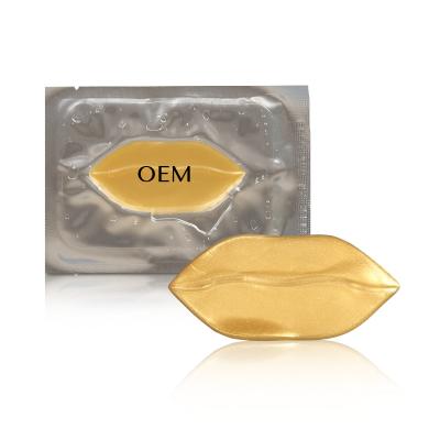 China 24K Crystal Hydrating Collagen Nourishing Lip Care Gold Gel Pads Lip Mask Anti Aging Patches for sale