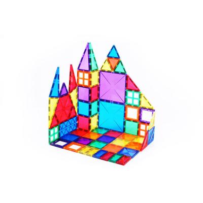 China Plastic Cement 38 Piece Magnetic Building Blocks Magnet Toys Building Strongest Magnetic Tiles for sale