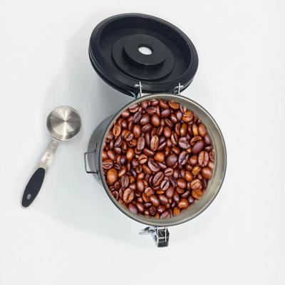 China Factory Wholesale 600ml Sustainable Airtight Kitchen Use Stainless Steel Coffee Bean Canister Set Container for sale