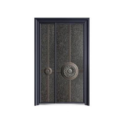 China Factory direct supply high security zinc alloy logo apartment custom exterior door bulk door for sale