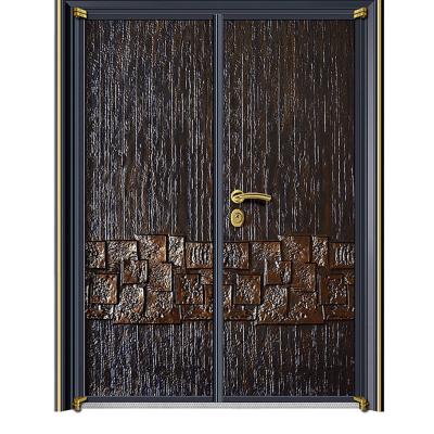 China Custom Logo Design Apartment Door Modern Hot Selling Cast Aluminum Bulletproof Door for sale