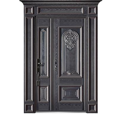 Chine Modern popular hot selling custom made cast aluminum house door packing villa door à vendre